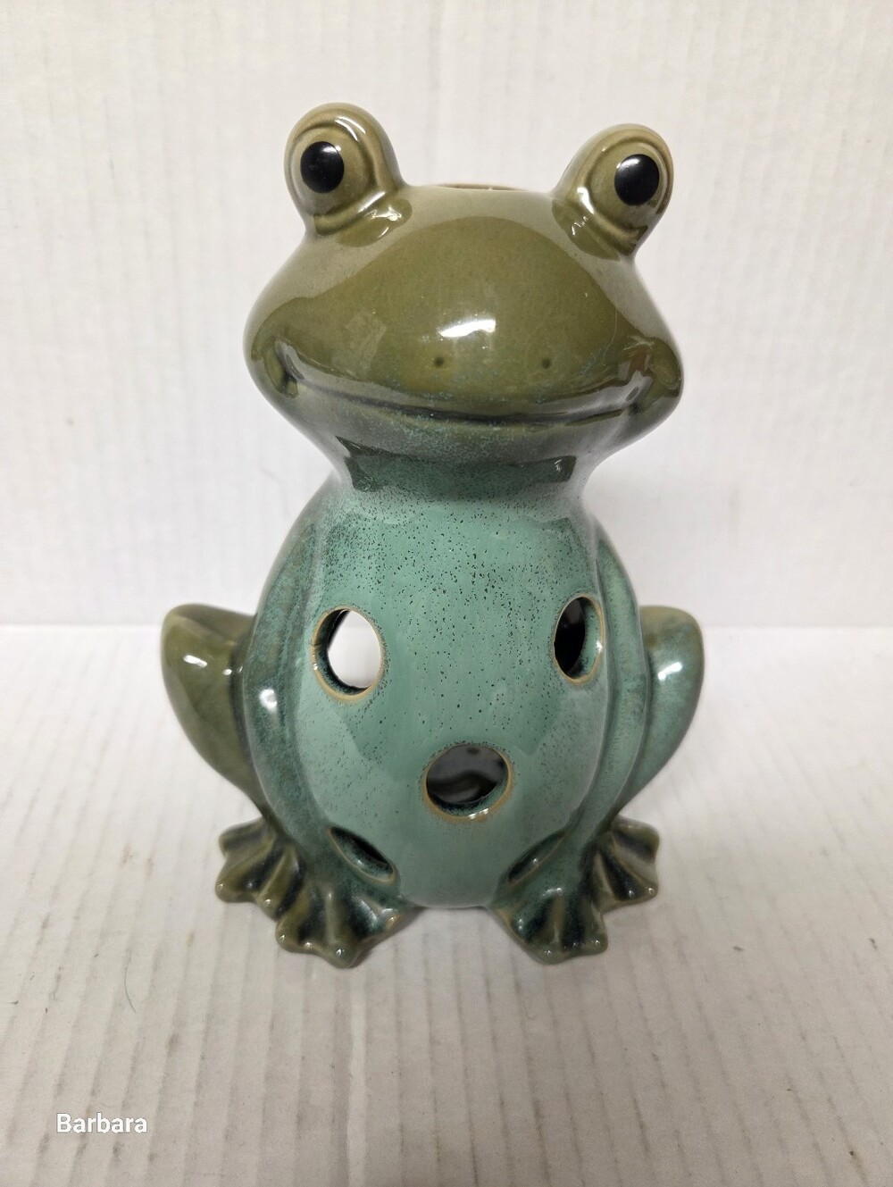 Vintage Ceramic Frog Tea Light Holder